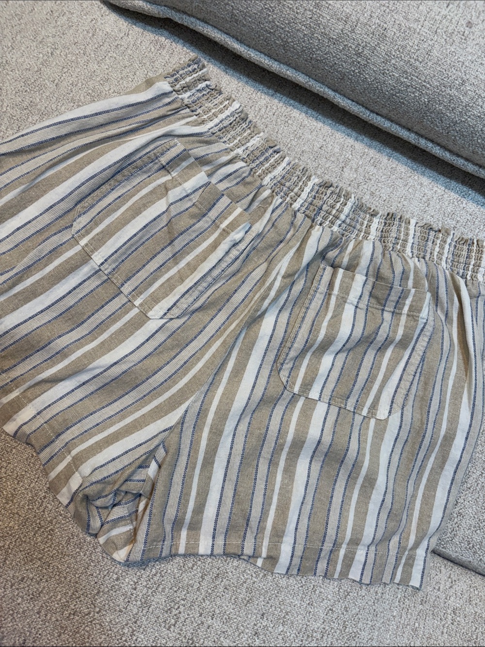 Briggs New York Teal, Pink & Cream Striped Drawstring Shorts Duo - Picture 6 of 6